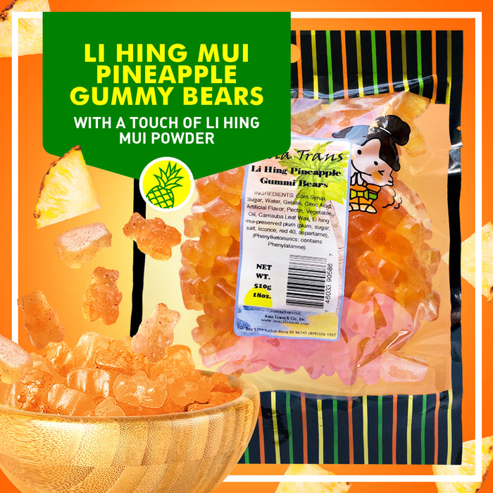 Li Hing Mui Pineapple Gummy Bears