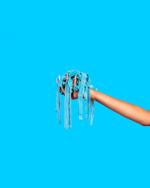 Blue Raspberry Sour Strips - 3-pack