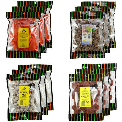 Crack Seed Li Hing Mui - 12 Pack Combo Bundle variety products