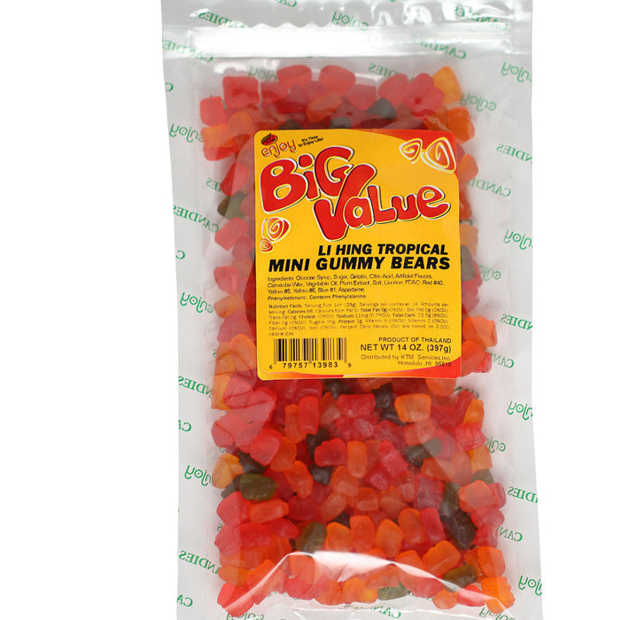 Enjoy Li Hing Mini Gummy Bears - 14 oz bag
