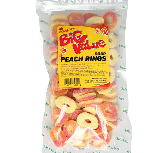 Enjoy Sour Peach Rings - 16 oz