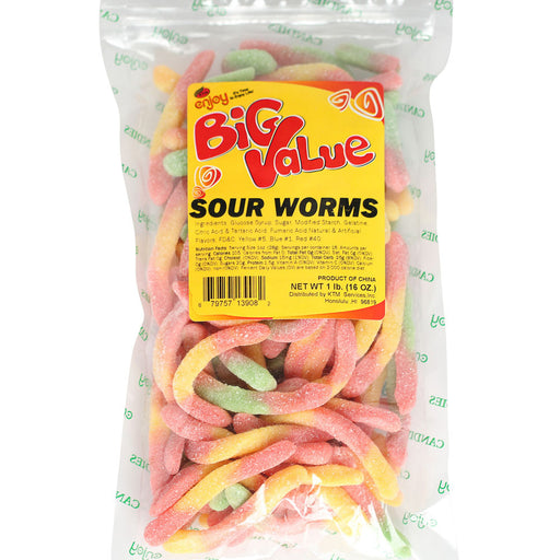 Enjoy Sour Worms - 16 oz