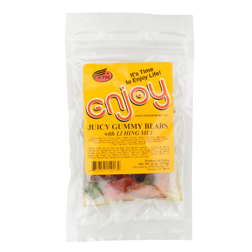 Enjoy Juicy Gummy Bears with Li Hing Mui - 4 oz bag