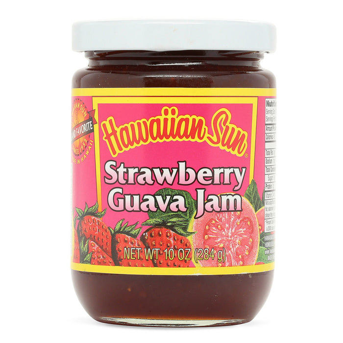 Hawaiian-sun-strawberry-guava-jam-10-oz-jar-front