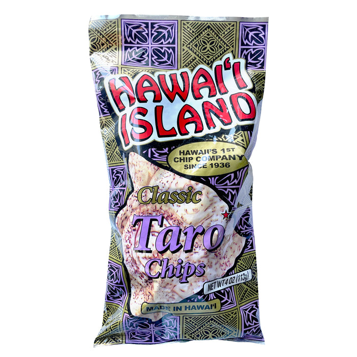 Hawaii Island Hawaii's 1st chip company since 1936 Classic Taro Chips 4 oz bag Made in Hawaii