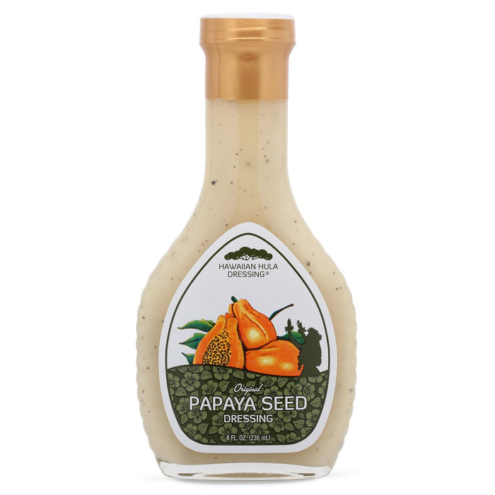 Hawaiian-Hula-papaya-seed-dressing-8-oz-bottle-front