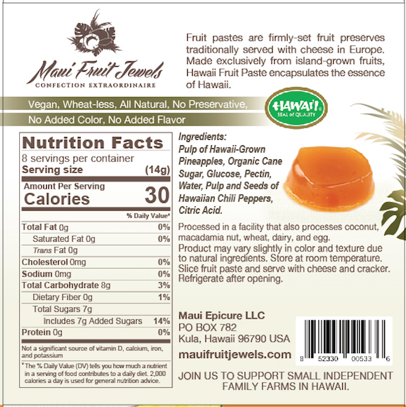 Maui Fruit Jewels Hawaiian Chili Pepper & Pineapple Paste