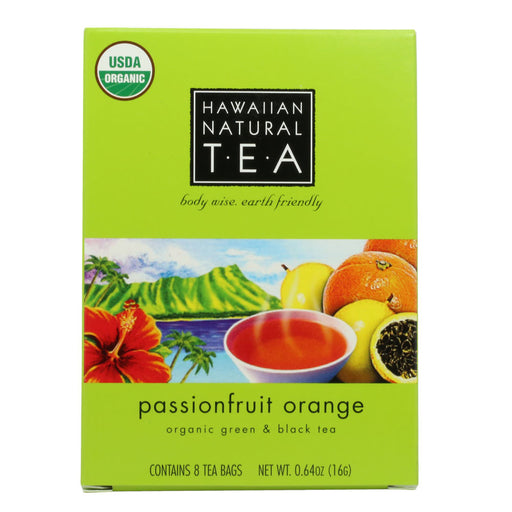 Hawaiian Natural Organic Passionfruit Orange Tea Box front