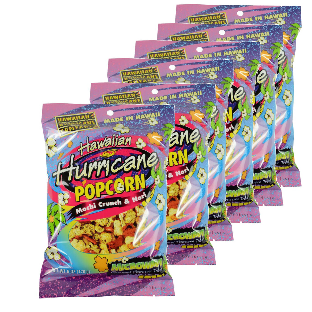 Hawaiian Hurricane Popcorn with Mochi Crunch and Nori 6pk — Snack Hawaii