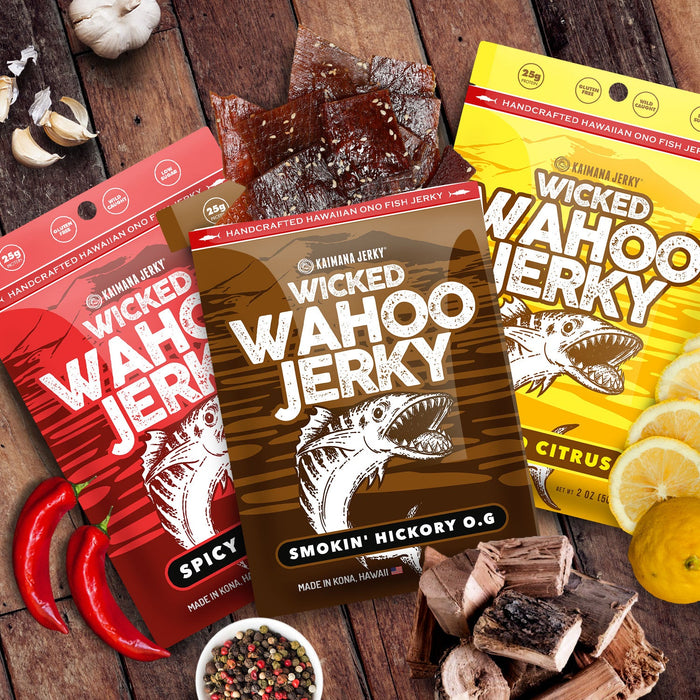 Kaimana Wahoo Jerky - Variety 12 Pack