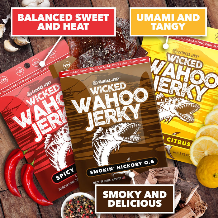 Kaimana Wahoo Jerky - Variety 12 Pack
