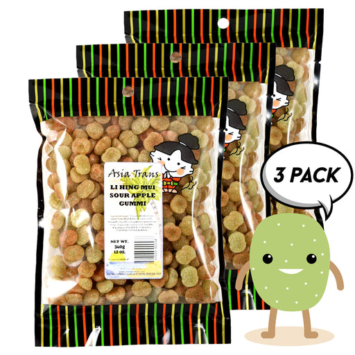 Li Hing Mui Sour Apple - 12 oz (Pack of 3)
