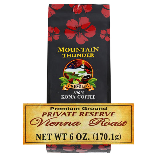 Mountain Thunder Premium Vienna Roast 100% Kona Coffee - 7 oz