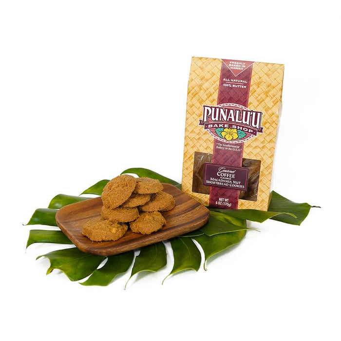 Punalu'u Bakery Gourmet Coffee Macadamia Nut Shortbread Cookies