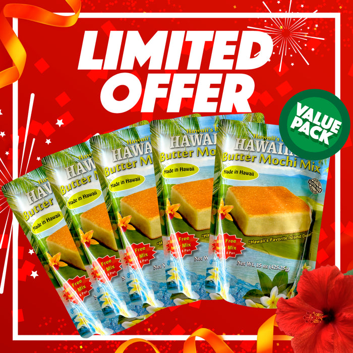 Limited Special 5 pack - Hawaii's Best Hawaiian Butter Mochi Mix