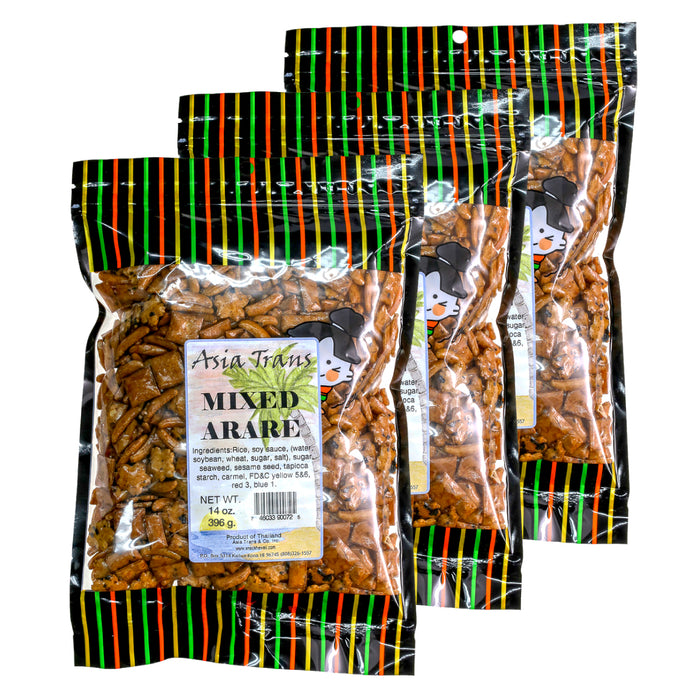 Mixed Arare Rice Crackers - 3 Pack (3/14 oz)