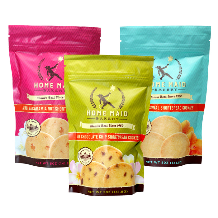Home Maid Bakery Maui Shortbread Cookies Variety Pack