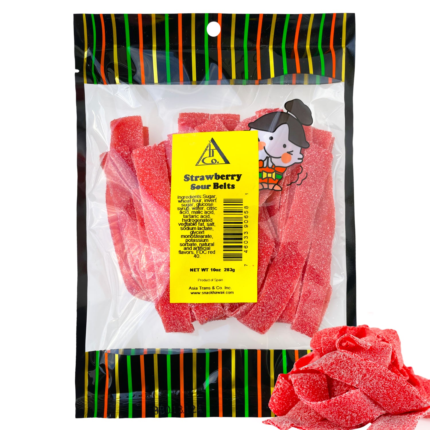 Strawberry Sour Belts - 10 oz