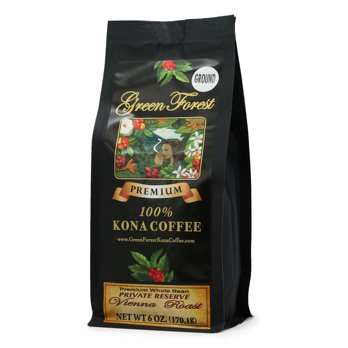 Green Forest 100% Kona Coffee Vienna Roast - 6 oz