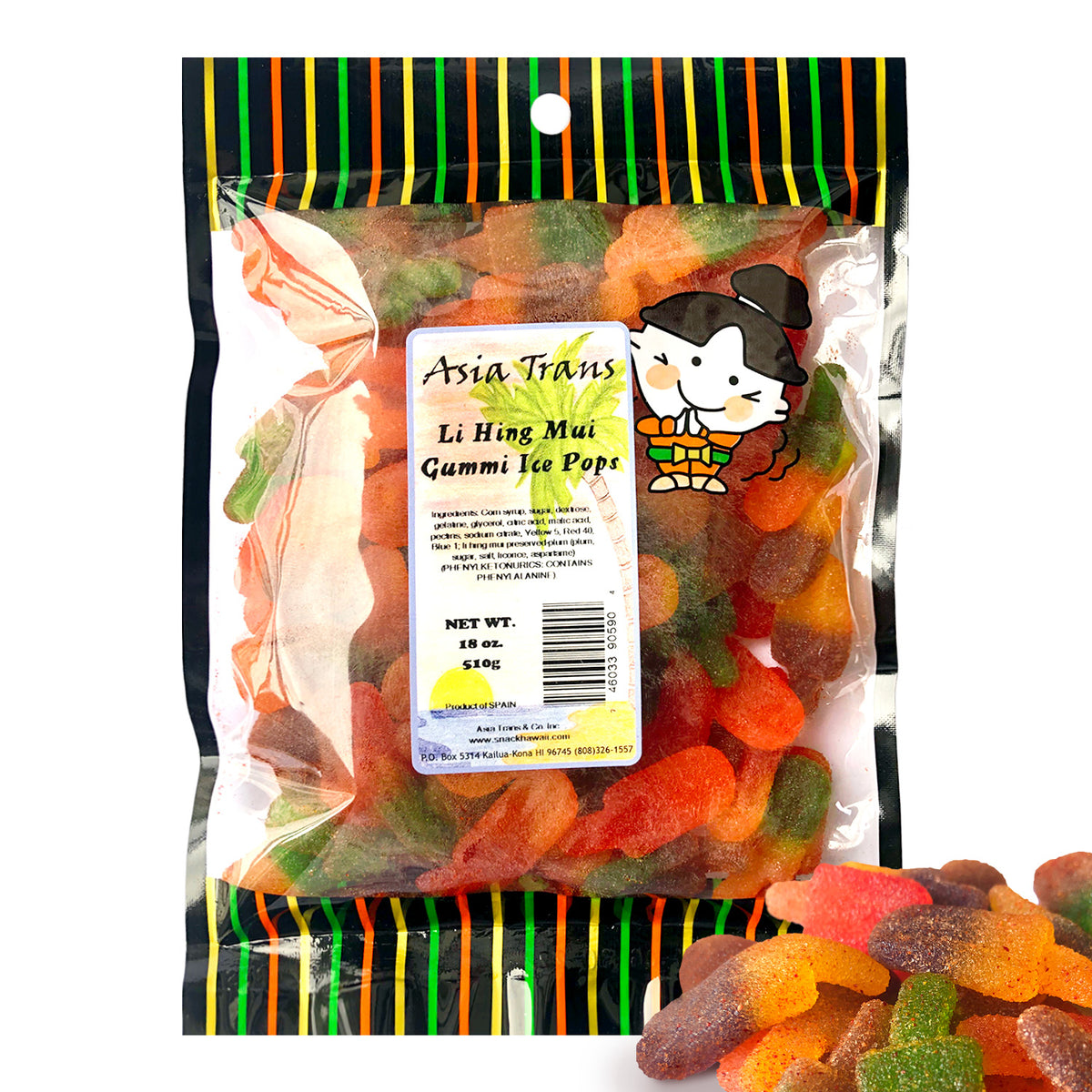 Li Hing Mui Gummi Ice Pops | Hawaiian Candy | Snack Hawaii
