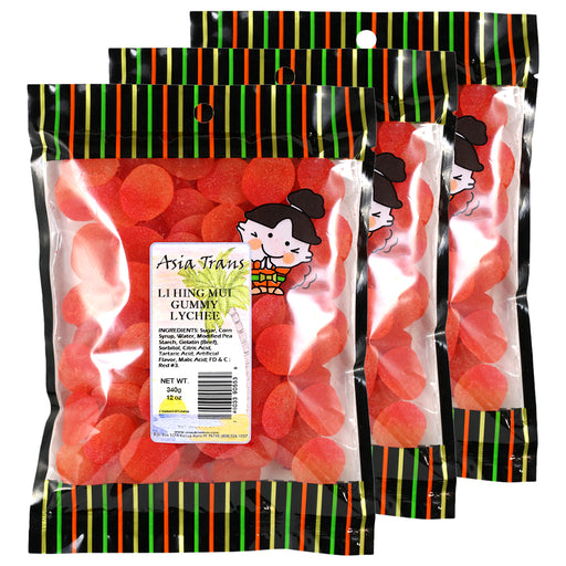 Li Hing Mui Gummy Lychee 12 oz (Pack of 3)