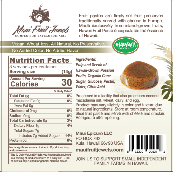 Maui Fruit Jewels Passion Fruit Lilikoi Paste