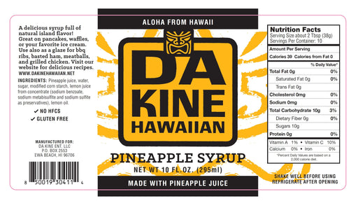 Da Kine Hawaiian Pineapple Syrup