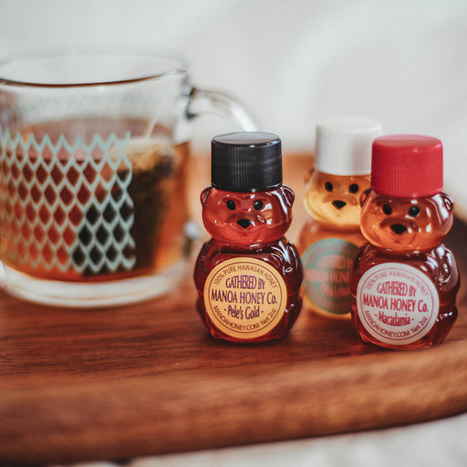 Manoa Honey Co. Gift Set - Three 2 oz bottles with tea